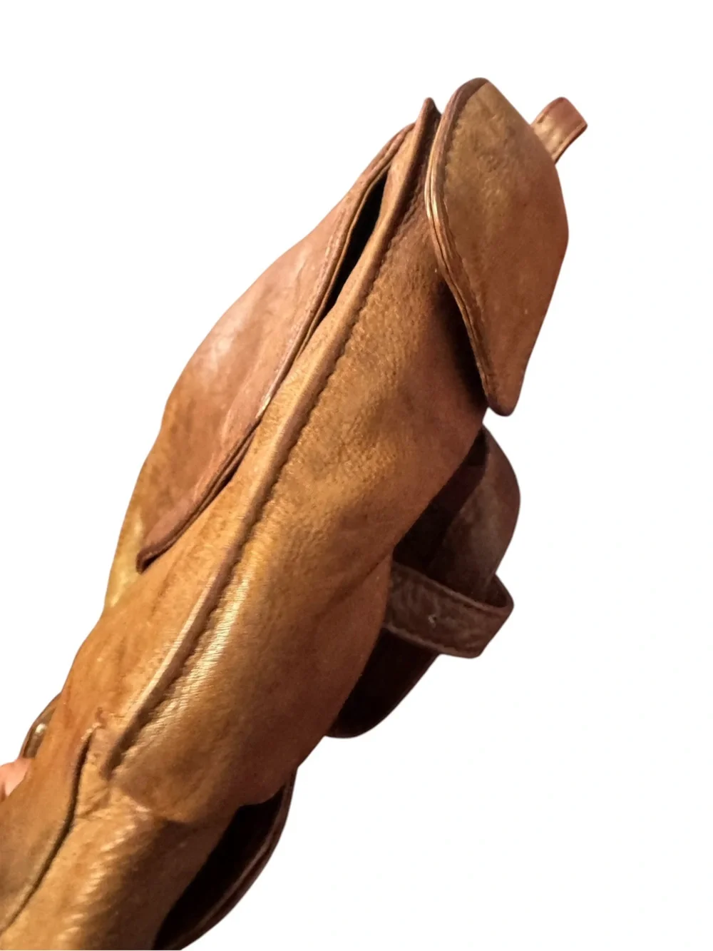 Vintage Genuine Leather Aged Mini Brown Backpack Purse Women's India